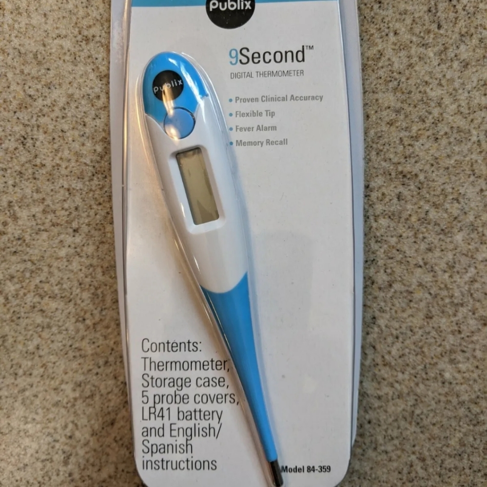 Publix 9 Second Digital Thermometer Adult Child Fever Alarm